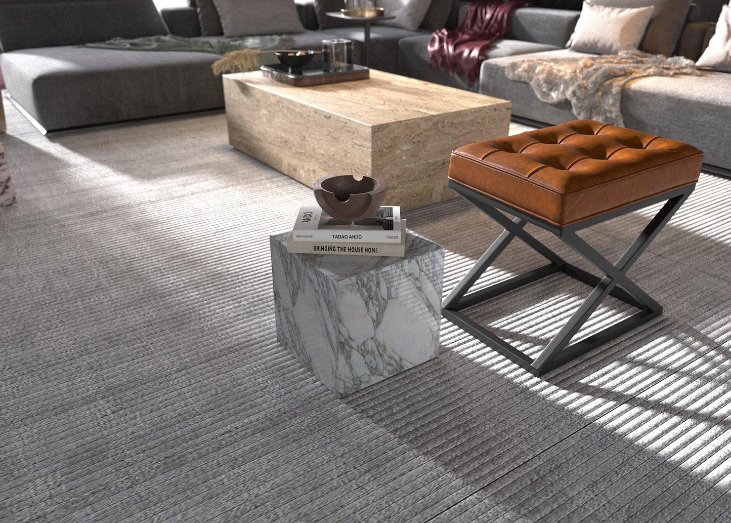 Saturation White Marble Center Coffee Table