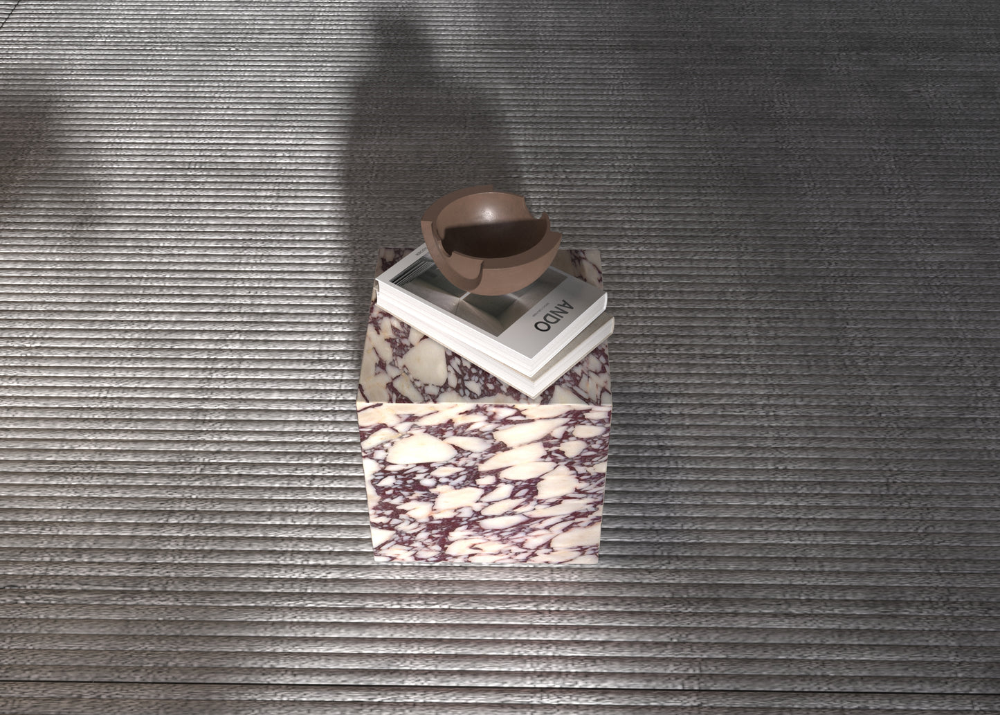 Calacatta Breccia Viola Cube Side Table