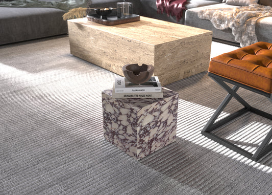 Calacatta Breccia Viola Cube Side Table